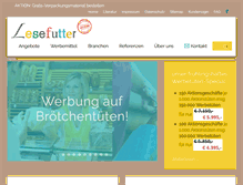 Tablet Screenshot of lesefutter.org